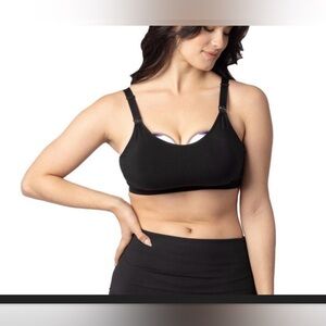 Kindred Bravely For Lansinoh Nursing and Wearable Pumping Bra M/L Busty Black